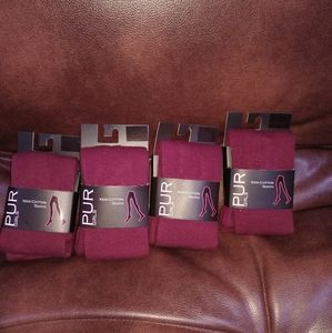 PUR kids cotton tights size 4-6 set of 4